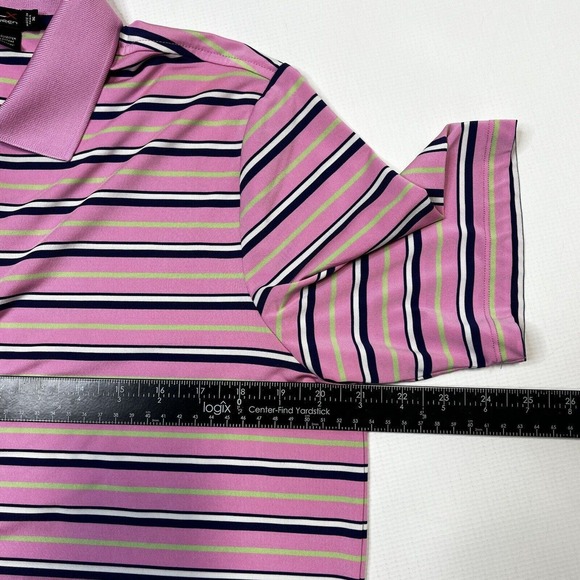 Ralph Lauren RLX Golf Polo Shirt Men’s Medium Blue Pink Striped Stretch Lot Of 2 - Picture 11 of 13